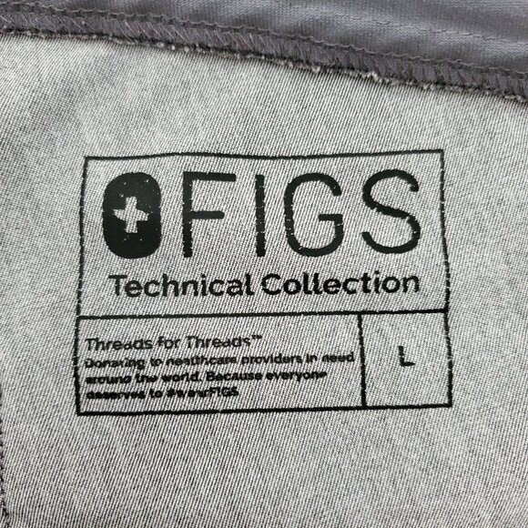 Figs Yola Maternity Technical Collection Scrub Pants in Heather Gray - Large - Picture 3 of 13